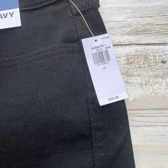 Old Navy Short Sz 10 NWT Black Denim High Rise Wow Casual Normcore Classic - Picture 4 of 8